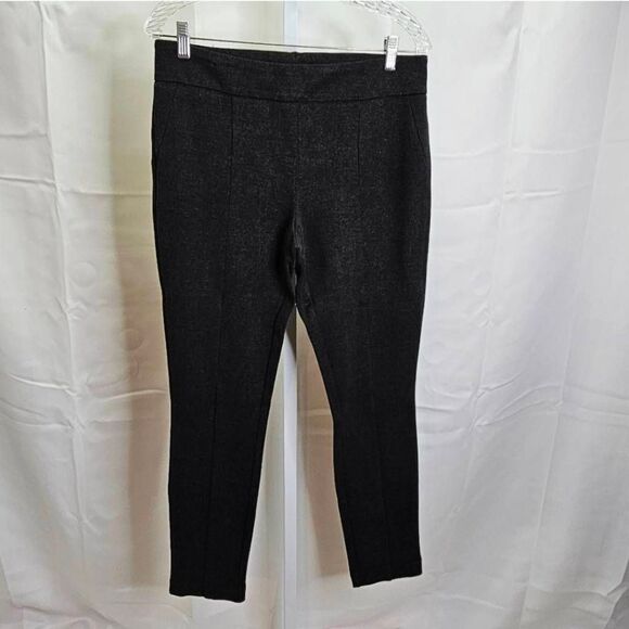 Hilary Radley Navy Blue and Charcoal Stretch Pull On Ponte Pants Bunde Medium - Picture 4 of 11